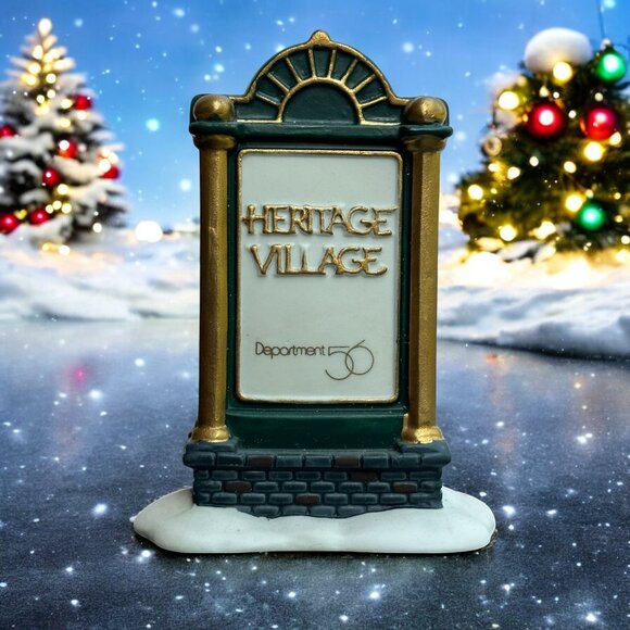 Dept 56 Hertiage Village Sign Christmas Village Accessory (no box) from 1990 - Picture 1 of 6
